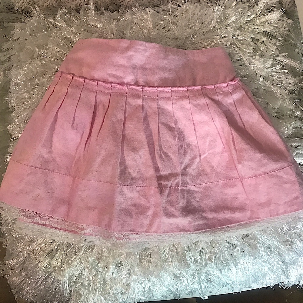 24M Lace Trimmed Pleated Skirt Built In Briefs